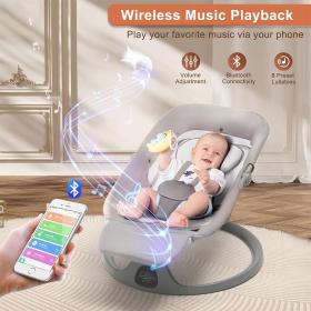 سرير هزاز كهربائي للأطفال بخمس سرعات وتحكم عن بعد