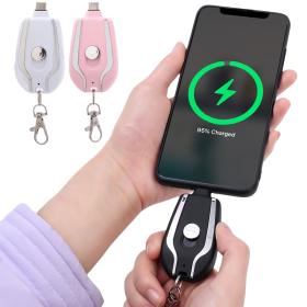 Porte-clés ET Power Bank d'urgence 2 EN 1 type C / IOS
