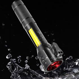 مصباح يدوي LED قابل لإعادة الشحن مع قاطع نافذة مدمج - 300 لومن