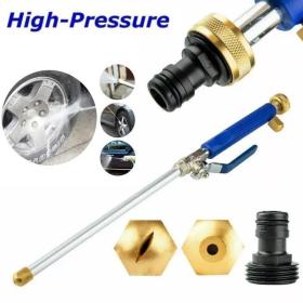 مسدس ماء ضغط عالي مع رؤوس نفث ورش لغسيل السيارات مقاس 46 سم