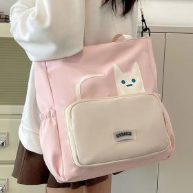 حقيبة يد قماشية بتصميم قطة