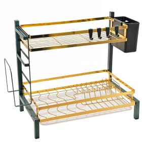 تجفيف الأطباق باللون الذهبي لطاولة المطبخ AC-031-2