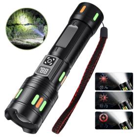 مصباح يدوي LED تلسكوبي مزود بشرائط فلورسنت