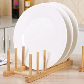 حامل أطباق الخيزران