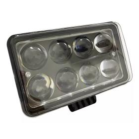 زوج من المصابيح الأمامية المستطيلة ثلاثية الأبعاد LED العالمية بقوة 24 وات، قطعتان