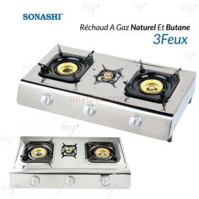 Réchaud A Gaz En Acier Inoxydable 03 Feux Sonashi SGB-300--v
