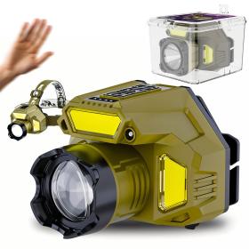 مصباح رأس قابل للشحن مع مستشعر حركة