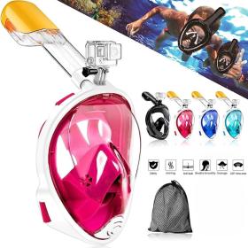 قناع غطس بزاوية رؤية 180° كامل الوجه مضاد للضباب والتسرب