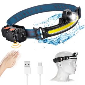 كشاف أمامي قابل للشحن بقوة 2600 مللي أمبير مع مستشعر للحركة