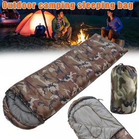 كيس نوم مقاوم للماء بنقشة التمويه – مثالي للتخييم والراحة في الهواء الطلق