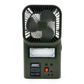 طقم مروحة ومصباح يعمل بالطاقة الشمسية DT-9030 متعدد الاستخدامات، مثالي للمنزل والرحلات.