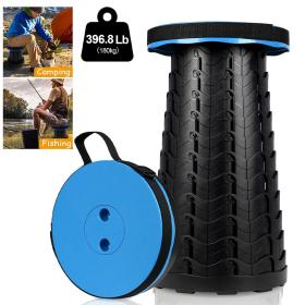 كرسي تليسكوبي محمول للرحلات والتخييم، خفيف الوزن وسهل الطي والنقل.