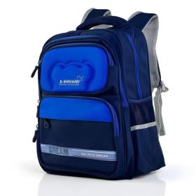 محفظة مدرسية ظهر للأطفال بلون أزرق مريح ومصمم خصيصًا لدعم الظهر وتقليل الضغط، مثالية للدراسة اليومية.