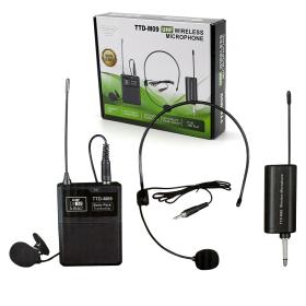 ميكروفون لاسلكي قابل للشحن بتقنية UHF