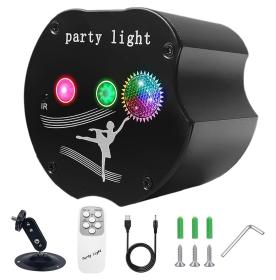 مصباح أضواء ديسكو RGB بزاوية 360° مع 7 خلفيات و32 نمط عرض