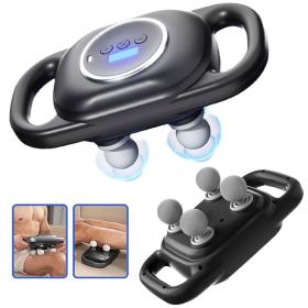 جهاز تدليك العضلات بمسدس اهتزازي مع 4 رؤوس و9 سرعات ووضعيات مختلفة