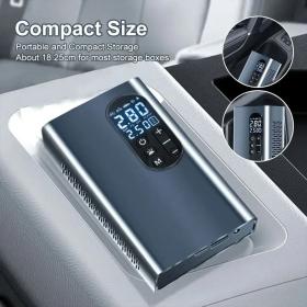 جهاز نفخ عجلات محمول بضغط 150 PSI قابل للشحن مع مصباح LED