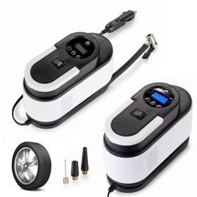 جهاز نفخ عجلات السيارة محمول 12V بضغط 150 PSI مع كابل 2.8 متر وإضاءة LED