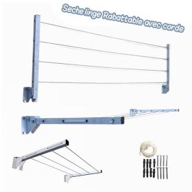 مجفف قابل للطي مثبت على الحائط بحبل