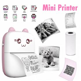 طابعة حرارية صغيرة تعمل بالبلوتوث لاسلكيًا للهواتف الذكية.