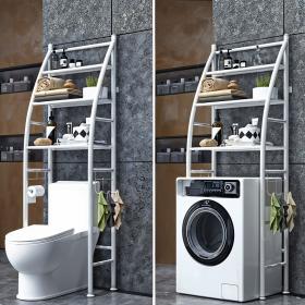 رف تخزين معدني من 3 طبقات للحمام