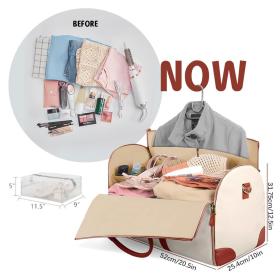 حقيبة سفر عصرية من البولي يوريثان، ذات سعة كبيرة وقابلة للطي