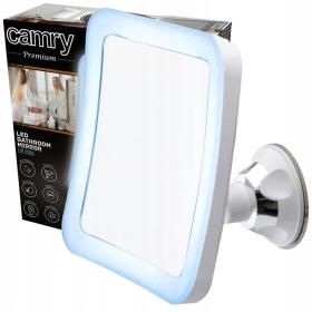 مرآة مكبرة دوارة بإضاءة LED وقاعدة لاصقة مقاس 16 سم تكبير ×5