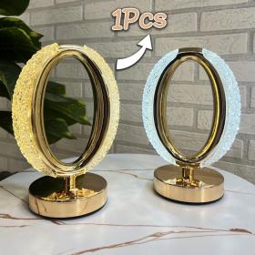 مصباح طاولة LED مزخرف بيضاوي الشكل (قطعة واحدة)