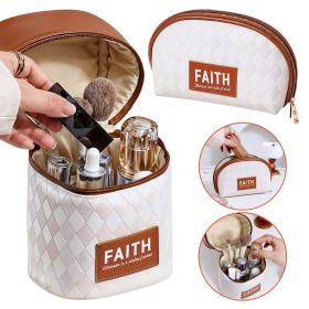 حقيبة مكياج مدمجة 2 في 1 بأقسام متعددة