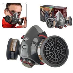 قناع حماية الغاز والبخار والجسيمات مع 2 مرشحات هلام السيليكا ASL | 308 أ