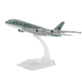 الخطوط الجوية القطرية ايرباص A380 سبيكة نموذج طائرة ديكور تحصيل