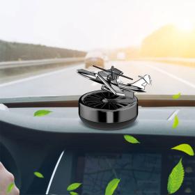 ناشر عطر ورائحة شمسية دوارة على شكل سيارة طائرة + زيت عطري