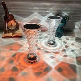 مصباح طاولة كريستال Rgb لاسلكي باللمس لغرفة النوم V2