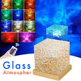 ضوء نمط الماء الديناميكي USB ضوء ليلي دوار