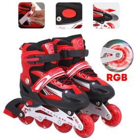 بكرات محاذاة مريحة للأطفال مع عجلات RGB مقاس 35-38 / 38-42 / 30-32