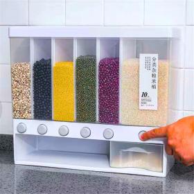  صندوق تخزين مثبت على الحائط وموزع طعام