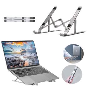 حامل كمبيوتر محمول من الألومنيوم قابل للطي وقابل للتعديل