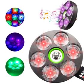 جهاز عرض ضوئي RGB + W 4 في 1 مع تأثير ستروب بلوتوث