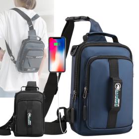 حقيبة أكسفورد متعددة الوظائف مقاومة للماء مع مخرج شحن USB للرجال V3