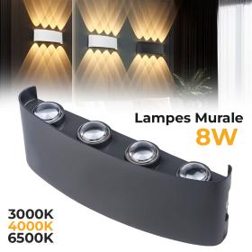مصباح حائط LED مقاوم للماء 8 وات، ضوء أبيض دافئ 6500 ك