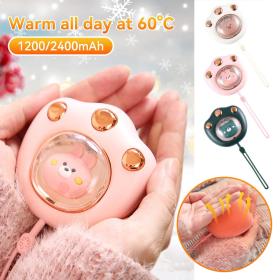 جهاز تدفئة محمول لطيف على شكل مخلب القط ببطارية 1200 مللي أمبير في الساعة