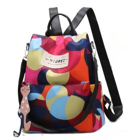 حقيبة ظهر أكسفورد مقاومة للماء ومضادة للسرقة للنساء