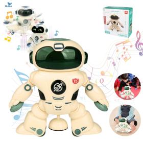 روبوت كهربائي ذكي متعدد الوظائف يدور بزاوية 360 درجة مع موسيقى خفيفة، ألعاب كهربائية للأطفال