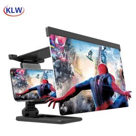 مكبر شاشة ثلاثي الأبعاد مع حامل هاتف محمول مقاس 12 بوصة