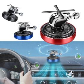 معطر هواء للسيارة على شكل مروحية تعمل بالطاقة الشمسية