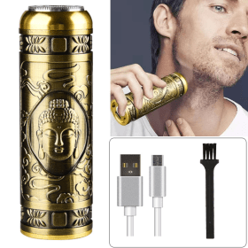 ماكينة حلاقة احترافية صغيرة مقاومة للماء وقابلة لإعادة الشحن من الفولاذ HW-T8